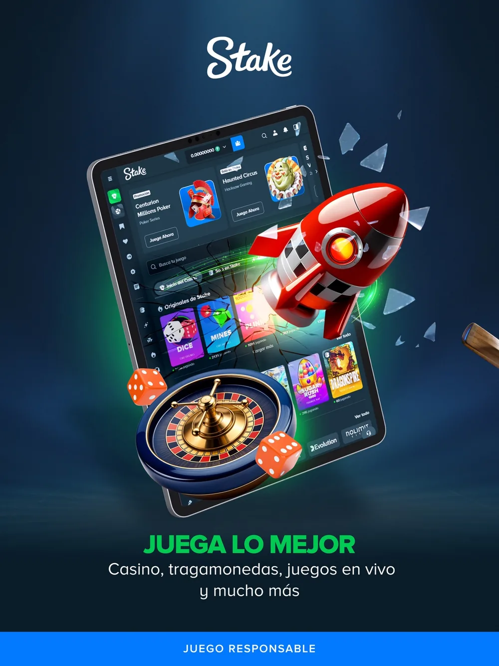 Stake en México: ruleta, dados y juegos originales
