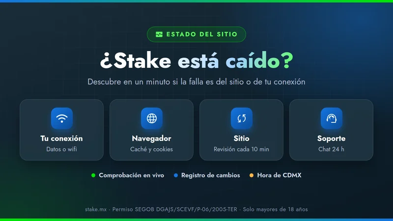 Estado de Stake México: comprueba si el sitio está caído o si falla tu conexión